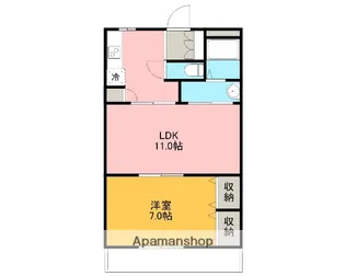 ヴィブレ夢大【3階】の間取り