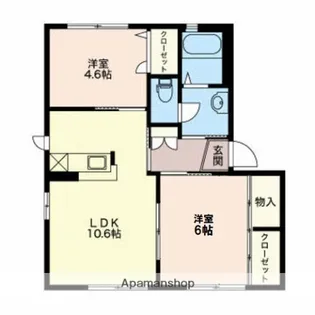 パストラルコートS【C101号室】の間取り