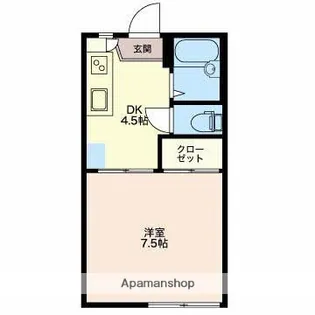サーティーンガーデンAB【1階】の間取り