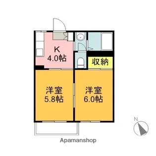 コーポヤコウ【2階】の間取り
