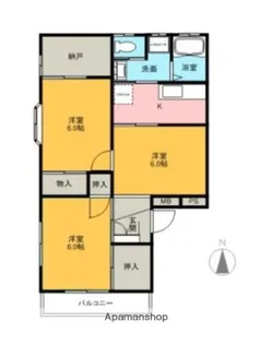 ヴィラ千本【1階】の間取り