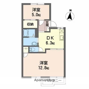 ボンファミール【2階】の間取り