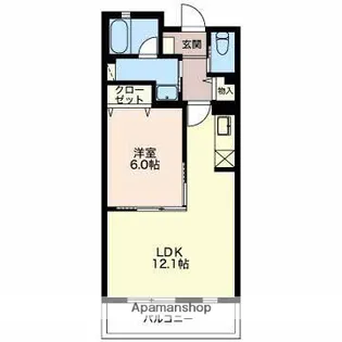 グリーングラス【202号室】の間取り