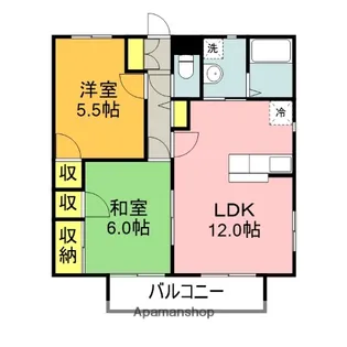 ルミエールエトウ【101号室】の間取り