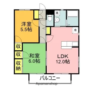 ルミエールエトウ【1階】の間取り