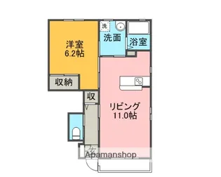 フェアリーテイルA・B・C【1階】の間取り