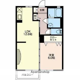 ジュネスTOUMEI【A205号室】の間取り