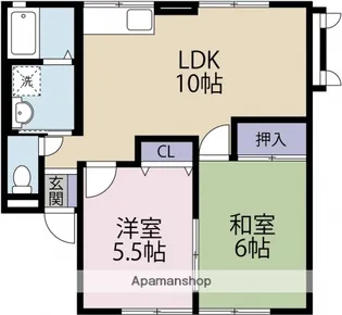 ウィンフォークABC【C102号室】の間取り