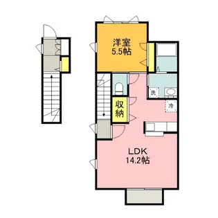 シャンブルAK【2階】の間取り