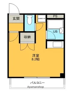 ルーム1平町【4階】の間取り