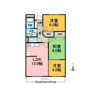 シーサイドビュー【1階】の間取り