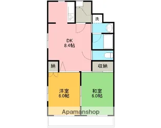 リバーマンション【3階】の間取り