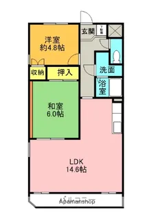 リエス新宿町【203号室】の間取り