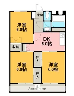 平松ハイツ【3階】の間取り