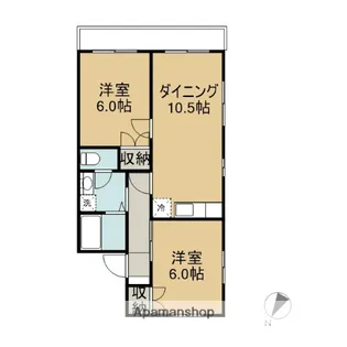 セジュール南條【202号室】の間取り