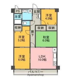 グランティーバ【2階】の間取り