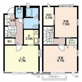パルモK【1階】の間取り