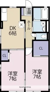 ハイツ仲見代【1階】の間取り