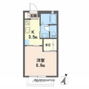 アゼリア大岡【B102号室】の間取り