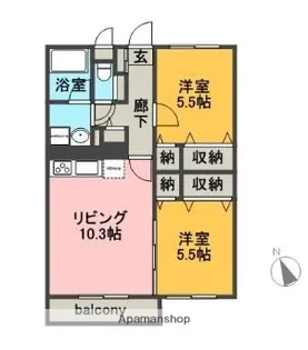 メゾン プランドール【2階】の間取り