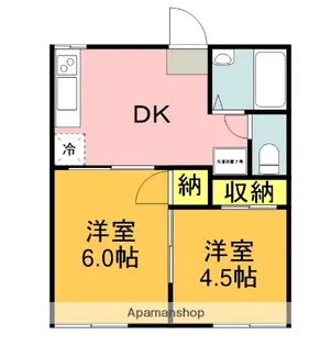 シティハイツオオタケA・B【B101号室】の間取り
