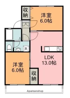 セジュールツモトA棟【102号室】の間取り