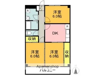 カーサベッラ高田1号館【2階】の間取り