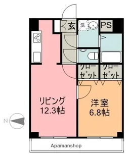 モアナコート【5階】の間取り