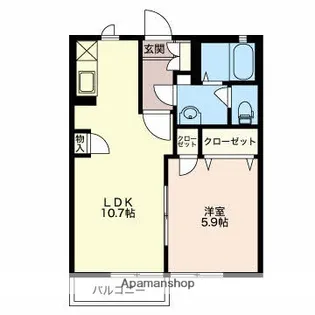 サクラハイツA・B【A103号室】の間取り