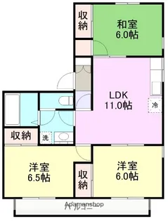シーズA棟【201号室】の間取り