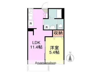 フレグランス野秋【1階】の間取り