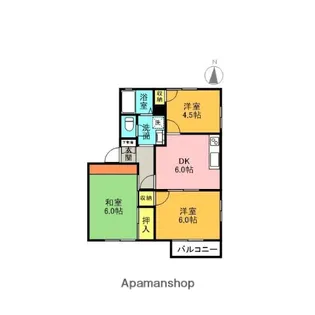 フレグランス後藤(西沢田)【102号室】の間取り
