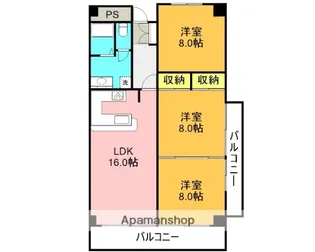 ロイヤルマンション西島町【4階】の間取り
