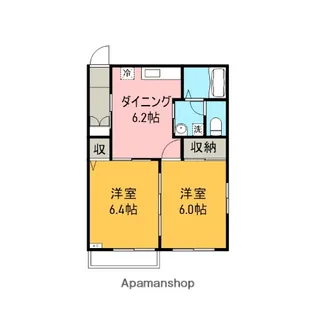 セトゥル西添【1階】の間取り