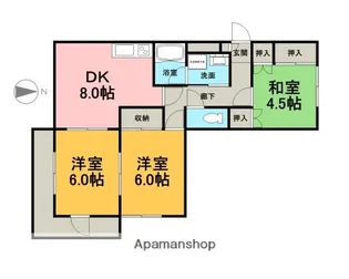 グランドハイツ沼津【4階】の間取り