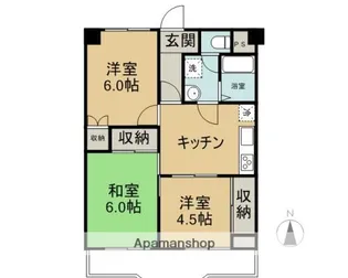 ロイヤルアヴェニュー【4階】の間取り