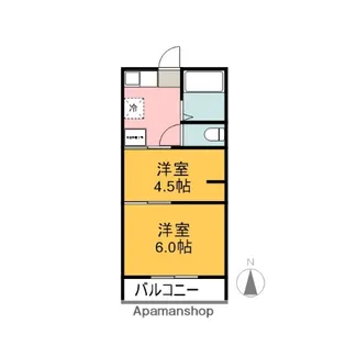 若林マンション【C号室】の間取り