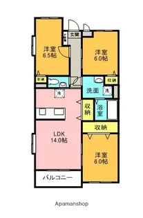 レアールマンションセレッソB棟【B301号室】の間取り