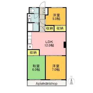 コーポリジェール【2階】の間取り