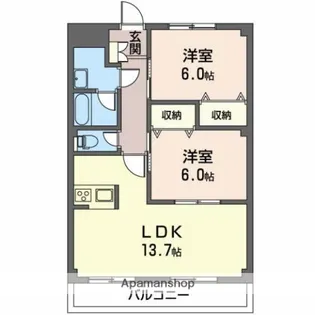 ヴィラミズリーケン【3階】の間取り