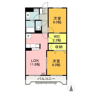 ベルセゾン【2階】の間取り