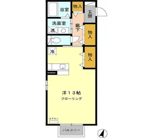 イーグルスKTV【2階】の間取り