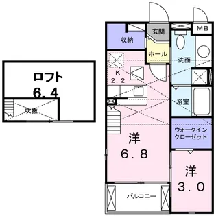 マーベラスK【2階】の間取り