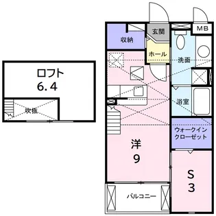 シャトレラムール【2階】の間取り