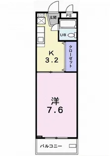 コーポ塩場【207号室】の間取り