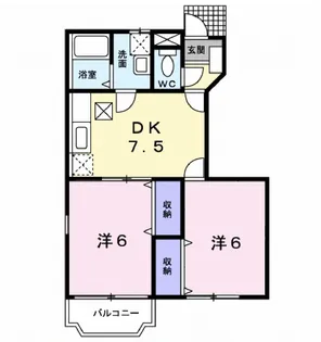 クレストールすずき【1階】の間取り