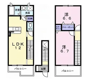 エクセラン セードル【2階】の間取り