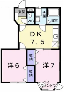 ウエストパレス【1階】の間取り
