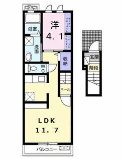 ハイツグリーンヒル【2階】の間取り