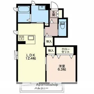 和み NAGOMI【101号室】の間取り